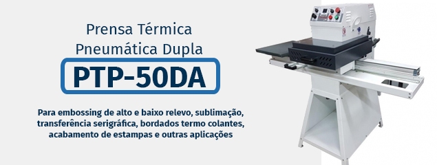 Chegou novidade aqui na Mogk: Prensa Térmica Pneumática Dupla PTP-50DA (Automática)